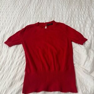 Moda International Cherry Red Knit Top